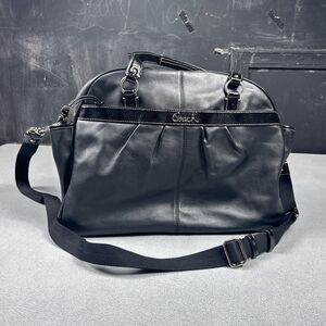 Coach Addison Tote Black Leather Diaper Bag Satchel Shoulder Crossbody F18374